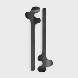 Born In Sweden Leaf saladebestek Brushed Black