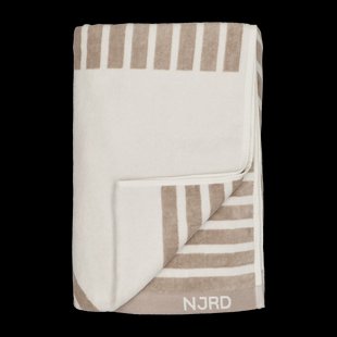 NJRD Stripes badhanddoek 100x150 cm Beige