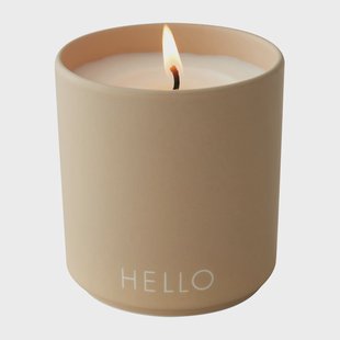 Design Letters Design Letters geurkaars Ø8 cm Hello-beige