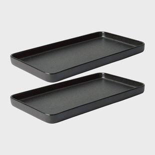 Aida Raw schotel 18x34 cm 2-pack Titanium Black