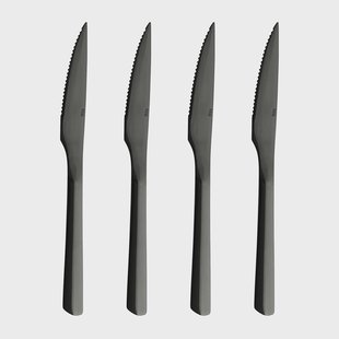 Aida Raw steakmessenset 4-pack Zwart