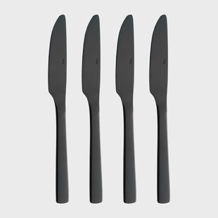 Aida Raw dinermes 4-pack Zwart