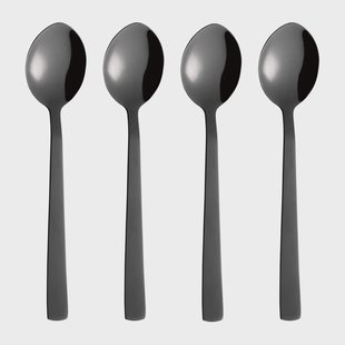 Aida Raw dinerlepel 4-pack Zwart