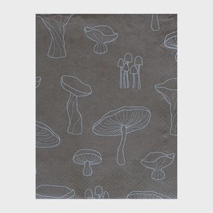 Cooee Design Fungi servet 33x33 cm 20-pack Hazelnut-white