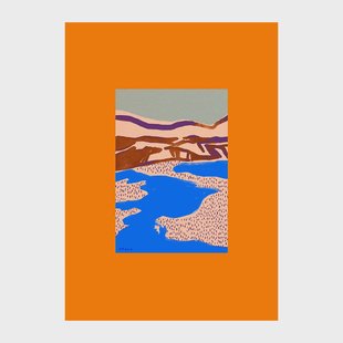 Paper Collective Orange Landscape poster 50x70 cm