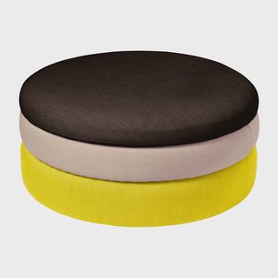 Broste Copenhagen Pond poef 30 cm Yellow-beige-dark grape Broste Copenhagen Pond poef 30 cm Yellow-beige-dark grape