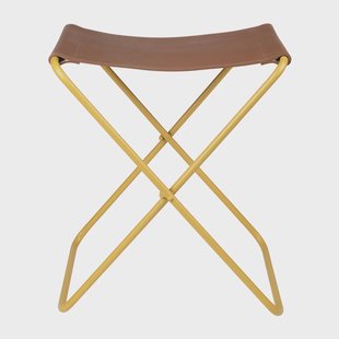 Broste Copenhagen Nola klapkruk leer Harvest gold