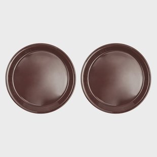 OYOY Yuka lunchbord Ø22 cm 2-pack Dark (brun)