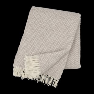 Klippan Yllefabrik Polka wollen plaid Beige