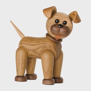 Spring Copenhagen Happy decoratie hond Eikenhout