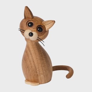 Spring Copenhagen Lucky decoratie kat Eikenhout