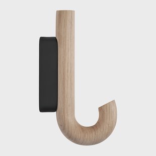 Gejst Hook haak mini 13,3 cm Eikenhout-zwart Gejst Hook haak mini 13,3 cm Eikenhout-zwart