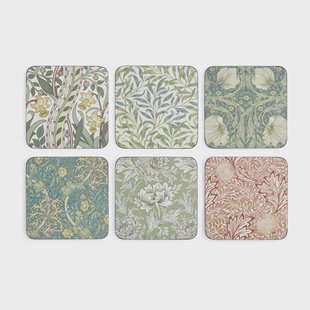 Pimpernel William Morris glasonderzetter 6-pack Mix & Match