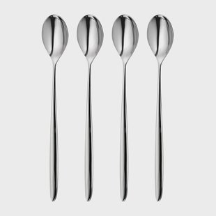 Robert Welch Hidcote Bright lattelepel 4-pack Roestvrij staal