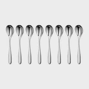 Robert Welch Stanton Bright koffielepel 8-pack Roestvrij staal