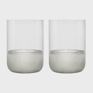 blomus Calma waxinelichtjeshouder Ø7 cm 2-pack Light grey