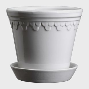 Bergs Potter Københavner pot geglazuurd Ø14 cm Mineral White Bergs Potter Københavner pot geglazuurd Ø14 cm Mineral White