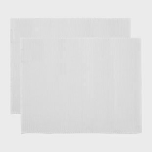 Linum Uni placemat 35x46 cm 2-pack Wit Linum Uni placemat 35x46 cm 2-pack Wit