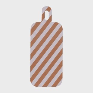 Muurla Checks & Stripes dienblad 13x33 cm Amber-grey