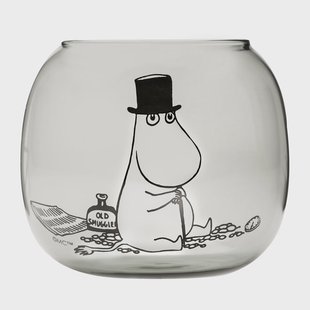 Muurla Moominpapa waxinelichtjeshouder 9,5 cm Grijs