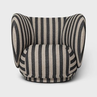 Ferm Living Rico lounge chair fauteuil Louisiana sand black