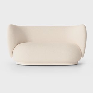 Ferm Living Rico bank bouclé 2-zits Bouclé offwhite