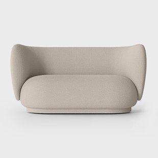 Ferm Living Rico bank bouclé 2-zits Wool bouclé natural