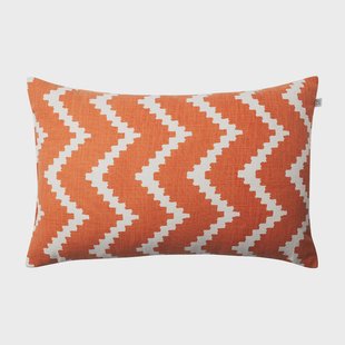 Chhatwal & Jonsson Ikat Sema kussen Apricot orange-off white