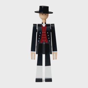 Kay Bojesen Denmark Kay Bojesen man in Noorse kleerdracht Zwart-rood-wit