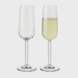 Kähler Hammershøi Champagneglas 24 cl 2pack Transparant