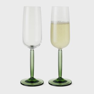 Kähler Hammershøi Champagneglas 24 cl 2pack Groen