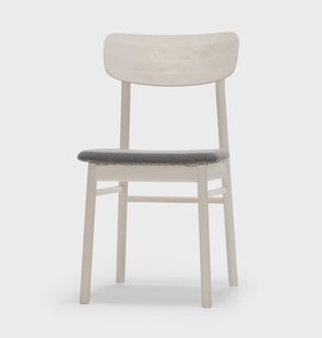 Stolab Prima Vista stoel witgeolied berkenhout Stof blues 9202 bruin-beige