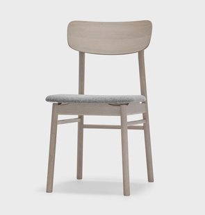 Stolab Prima Vista stoel witgeolied eikenhout Stof hallingdal 65-130 grijs