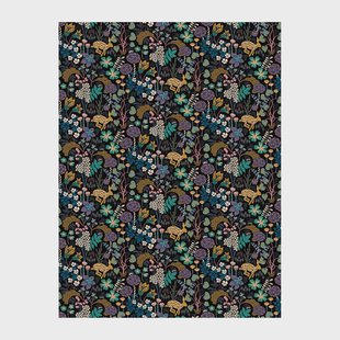 Arvidssons Textil Lyckeflykt stof Zwart