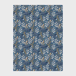 Arvidssons Textil Stjärnspeja stof Blauw