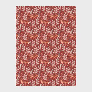 Arvidssons Textil Stjärnspeja gewaxt tafelkleed Rood