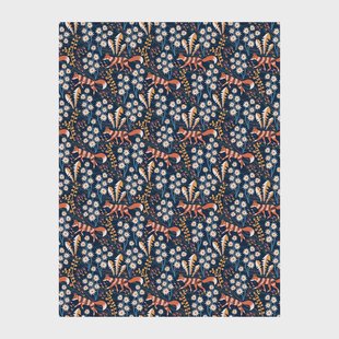 Arvidssons Textil Stjärnspeja gewaxt tafelkleed Donkerblauw