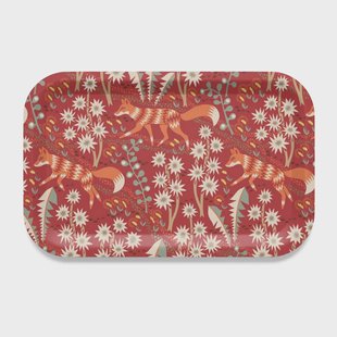 Arvidssons Textil Stjärnspeja dienblad 21x31 cm Rood