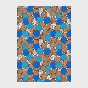 Arvidssons Textil Päppel stof Groen-blauw