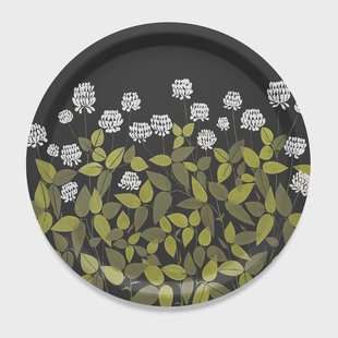 Arvidssons Textil Ängsmark dienblad Ø31 cm Groen-zwart