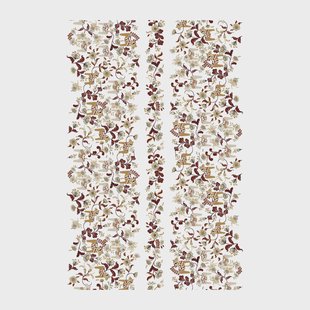 Arvidssons Textil Leksand Bård stof Rood;Beige