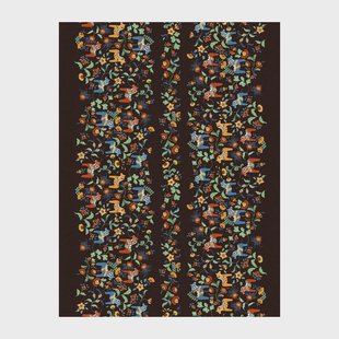 Arvidssons Textil Leksand Bård stof Zwart