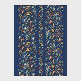 Arvidssons Textil Leksand Bård gewaxt tafelkleed Blauw