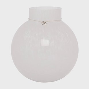 ERNST Ernst glazen vaas rond wit H22 cm Ø21 cm