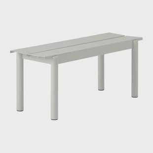 Muuto Linear Steel bank 110x34 cm Grey (RAL 7044)