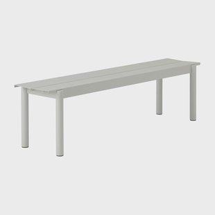 Muuto Linear Steel bank 170x34 cm Grey (RAL 7044)
