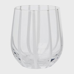Broste Copenhagen Stripe drinkglas 35 cl Clear-white stripes
