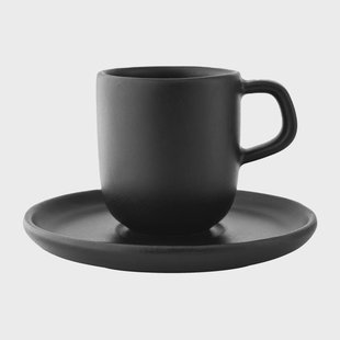 Eva Solo Nordic Kitchen espressokop met schotel Zwart
