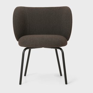 Ferm Living Rico dining chair hallingdal Dark grey brown-black