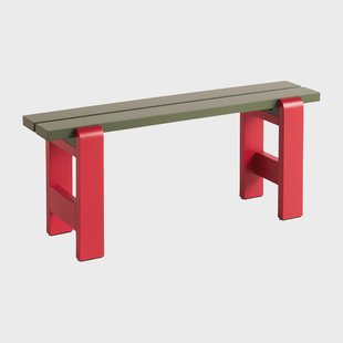 HAY Weekday bank Duo 111x23 cm gelakt sparrenhout Olive-wine red